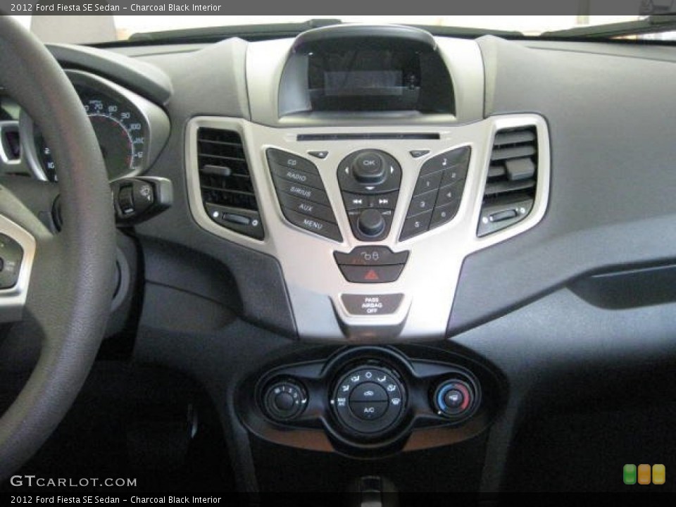 Charcoal Black Interior Controls for the 2012 Ford Fiesta SE Sedan #53130403