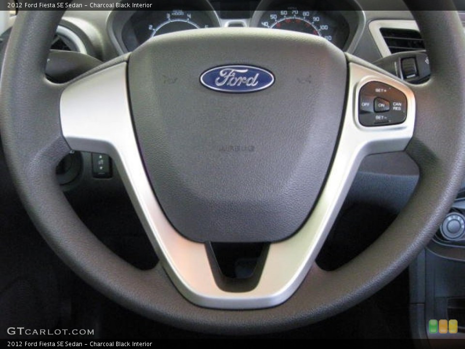 Charcoal Black Interior Controls for the 2012 Ford Fiesta SE Sedan #53130433