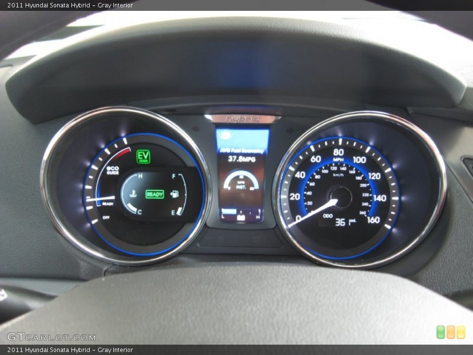 Gray Interior Gauges for the 2011 Hyundai Sonata Hybrid #53131240