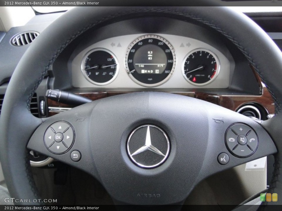 Almond/Black Interior Steering Wheel for the 2012 Mercedes-Benz GLK 350 #53131243