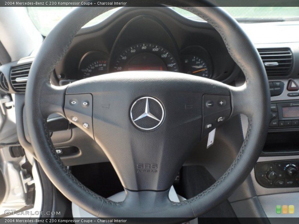 Charcoal Interior Steering Wheel for the 2004 Mercedes-Benz C 230 Kompressor Coupe #53132221