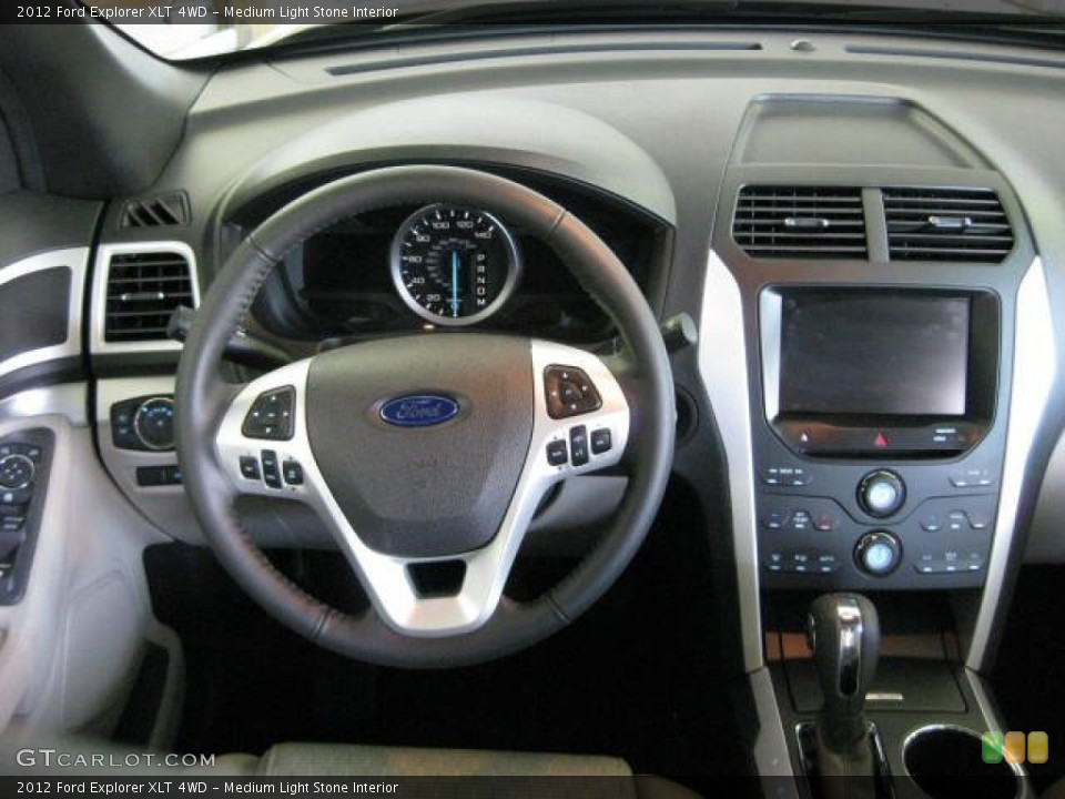 Medium Light Stone Interior Dashboard for the 2012 Ford Explorer XLT 4WD #53133862