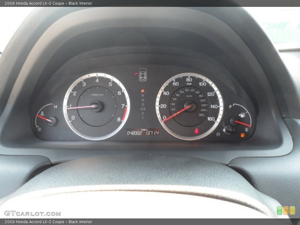 Black Interior Gauges for the 2009 Honda Accord LX-S Coupe #53136244