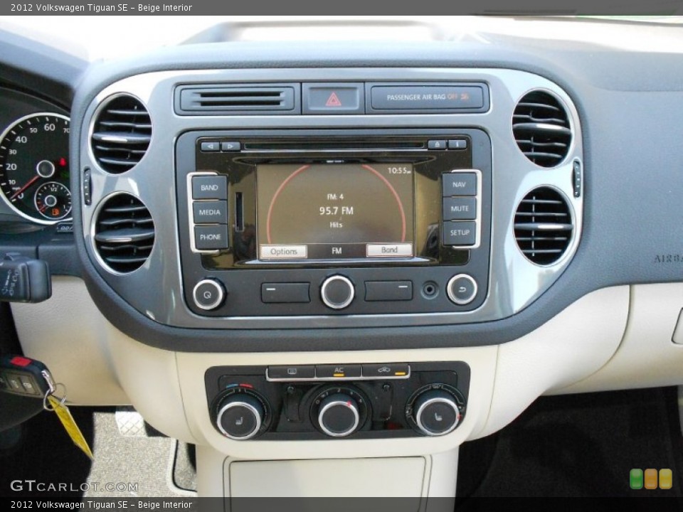 Beige Interior Controls for the 2012 Volkswagen Tiguan SE #53138334