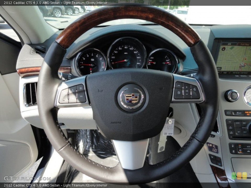 Light Titanium/Ebony Interior Steering Wheel for the 2012 Cadillac CTS 4 3.0 AWD Sedan #53138952
