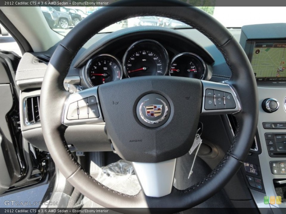 Ebony/Ebony Interior Steering Wheel for the 2012 Cadillac CTS 4 3.6 AWD Sedan #53139366