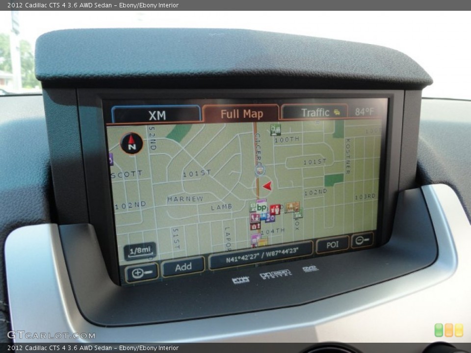 Ebony/Ebony Interior Navigation for the 2012 Cadillac CTS 4 3.6 AWD Sedan #53139429