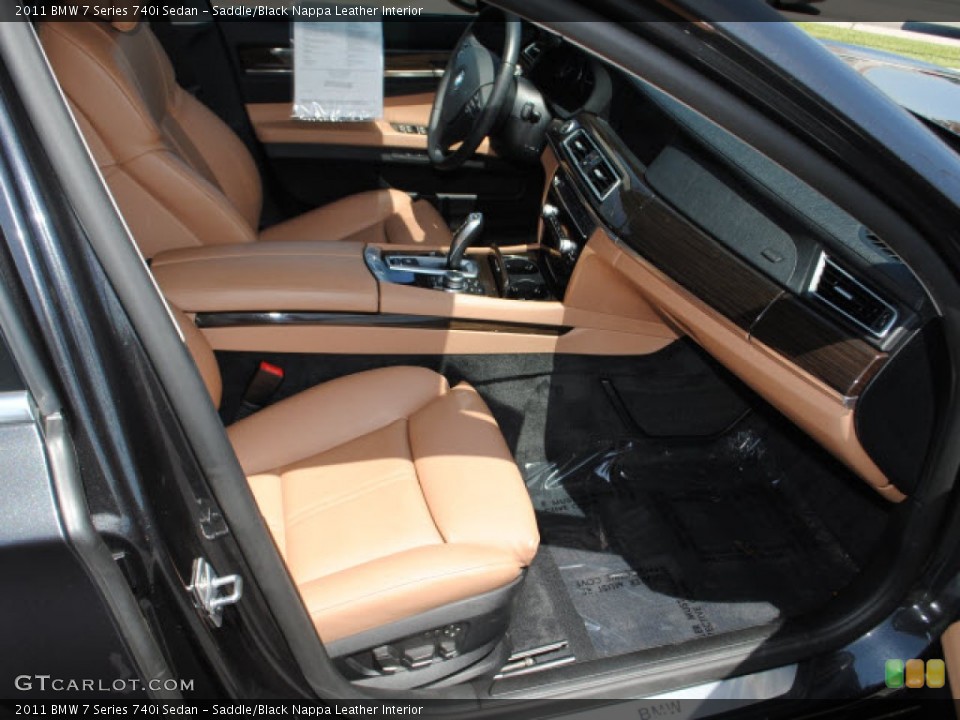 Saddle/Black Nappa Leather Interior Photo for the 2011 BMW 7 Series 740i Sedan #53139510