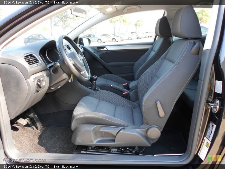 Titan Black Interior Photo for the 2010 Volkswagen Golf 2 Door TDI #53139915