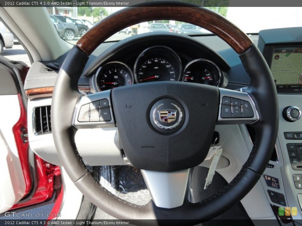Light Titanium/Ebony Interior Steering Wheel for the 2012 Cadillac CTS 4 3.0 AWD Sedan #53139930