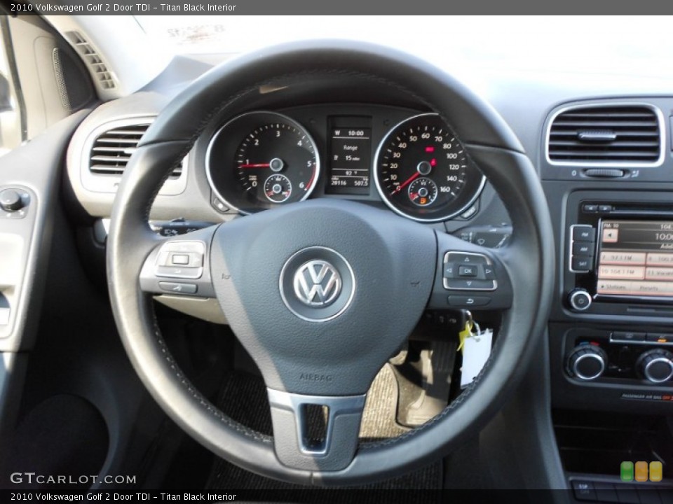 Titan Black Interior Steering Wheel for the 2010 Volkswagen Golf 2 Door TDI #53140038