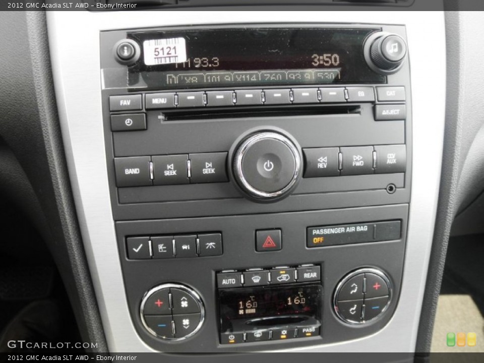 Ebony Interior Audio System for the 2012 GMC Acadia SLT AWD #53140641