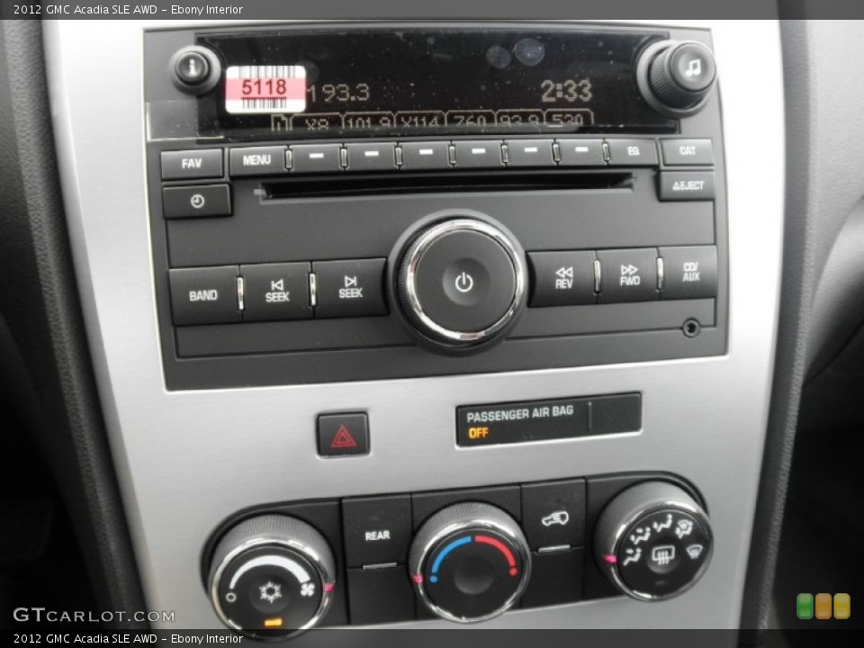 Ebony Interior Audio System for the 2012 GMC Acadia SLE AWD #53140950