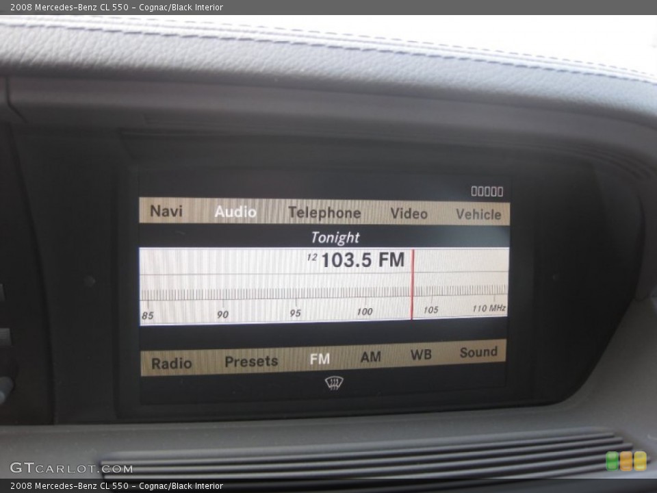 Cognac/Black Interior Audio System for the 2008 Mercedes-Benz CL 550 #53142302