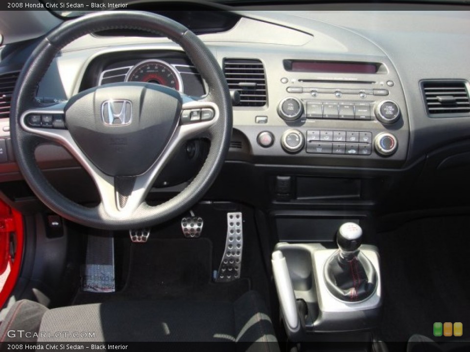 Black Interior Dashboard for the 2008 Honda Civic Si Sedan #53143524