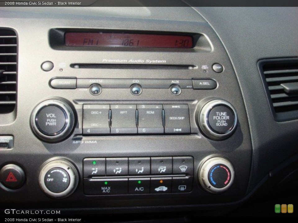 Black Interior Audio System for the 2008 Honda Civic Si Sedan #53143560