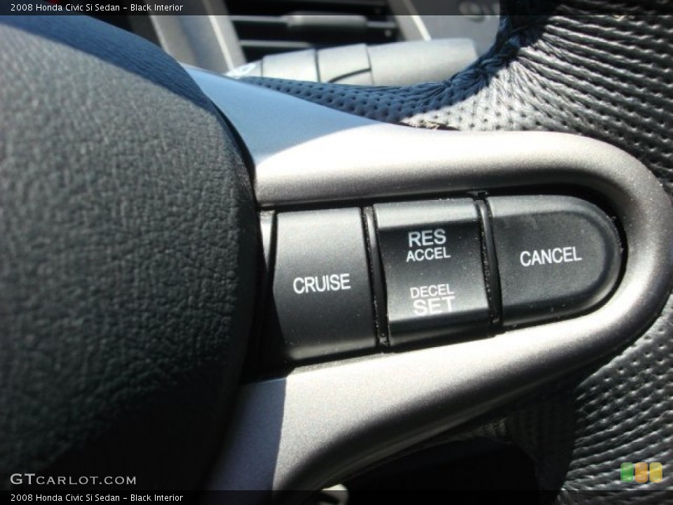 Black Interior Controls for the 2008 Honda Civic Si Sedan #53143578