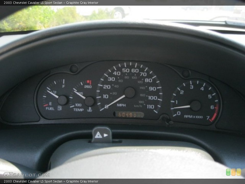 Graphite Gray Interior Gauges for the 2003 Chevrolet Cavalier LS Sport Sedan #53147893