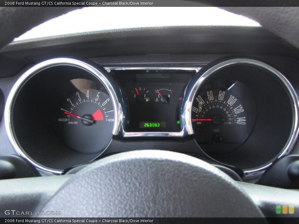 Charcoal Black/Dove Interior Gauges for the 2008 Ford Mustang GT/CS California Special Coupe #53149291