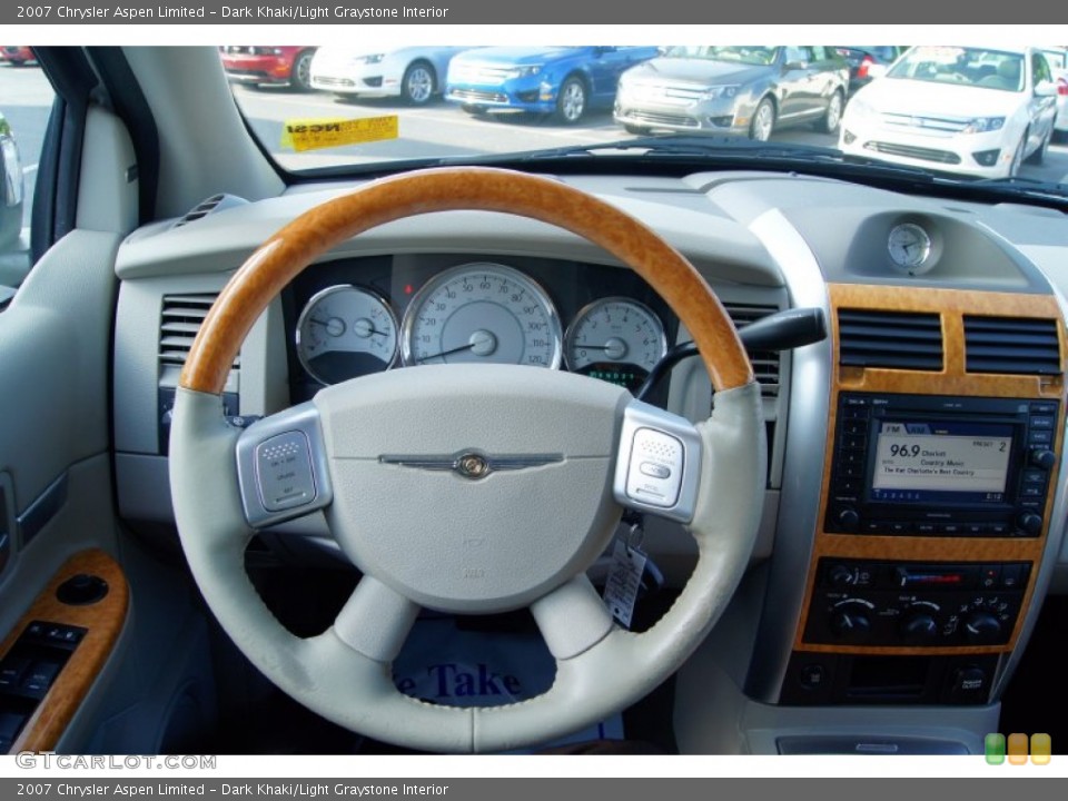 Dark Khaki/Light Graystone Interior Steering Wheel for the 2007 Chrysler Aspen Limited #53150208