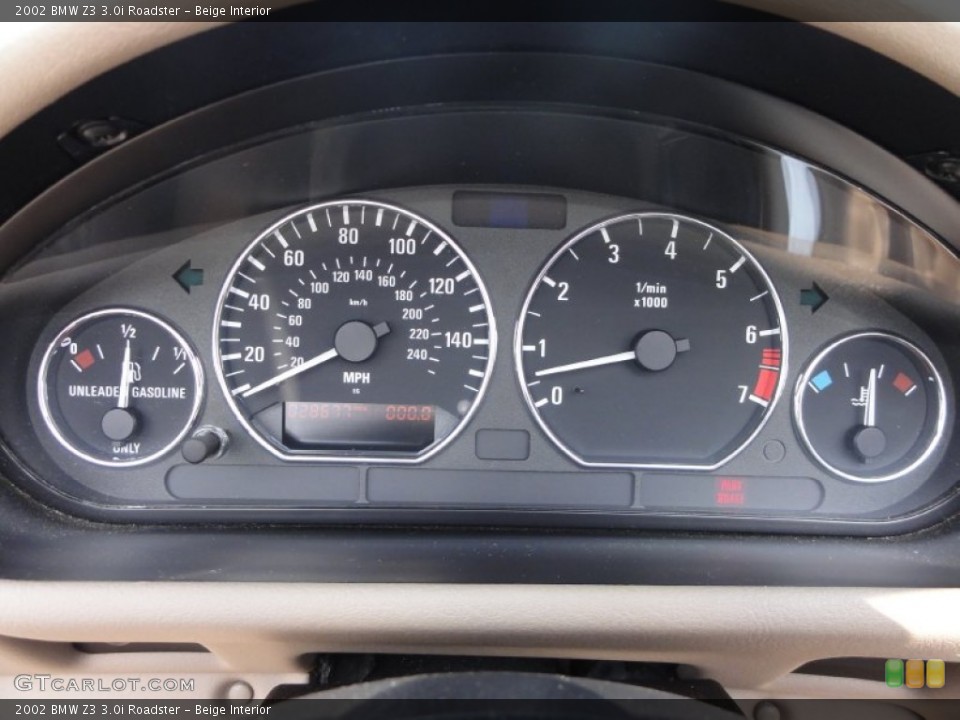 Beige Interior Gauges for the 2002 BMW Z3 3.0i Roadster #53151198