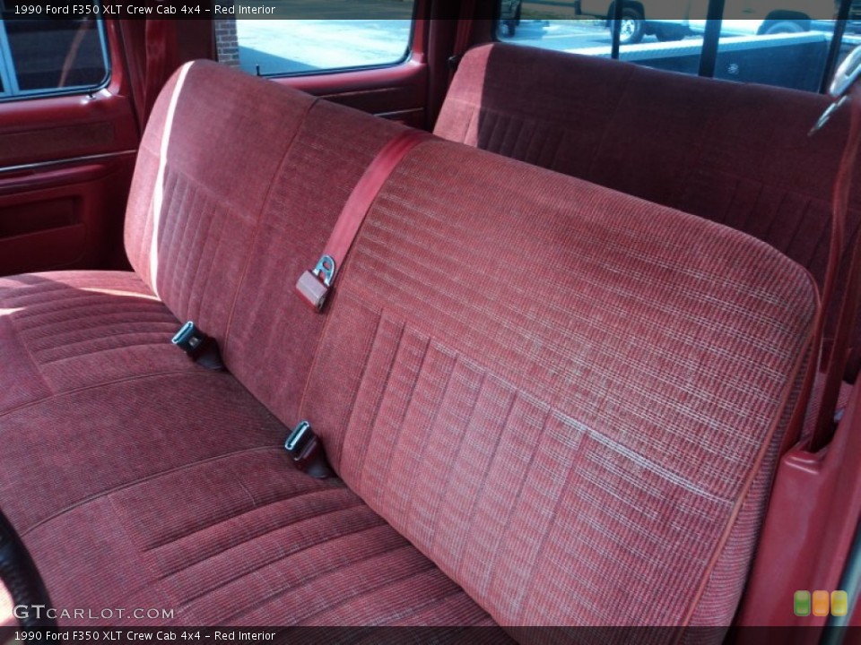 Red Interior Photo for the 1990 Ford F350 XLT Crew Cab 4x4 #53153290