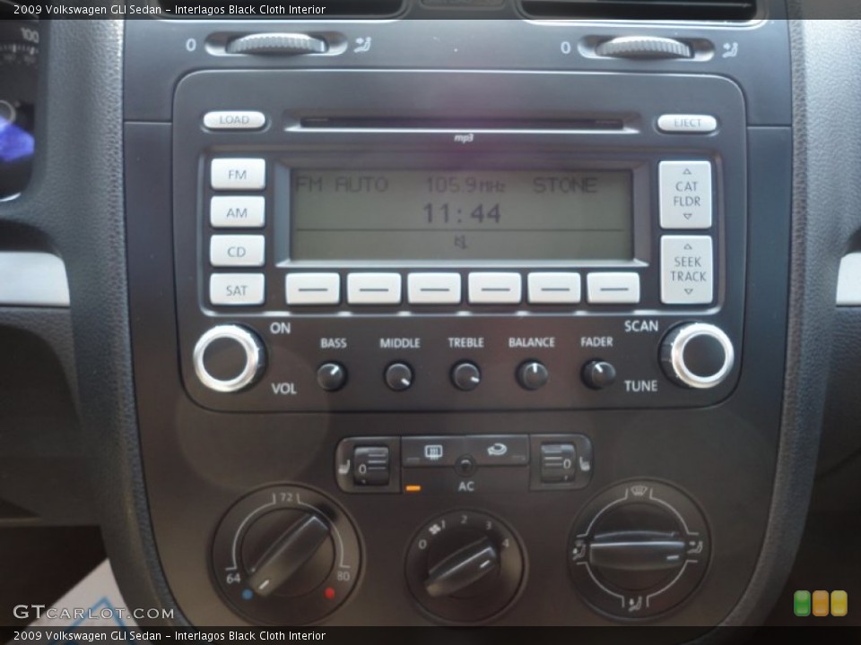 Interlagos Black Cloth Interior Controls for the 2009 Volkswagen GLI Sedan #53157386