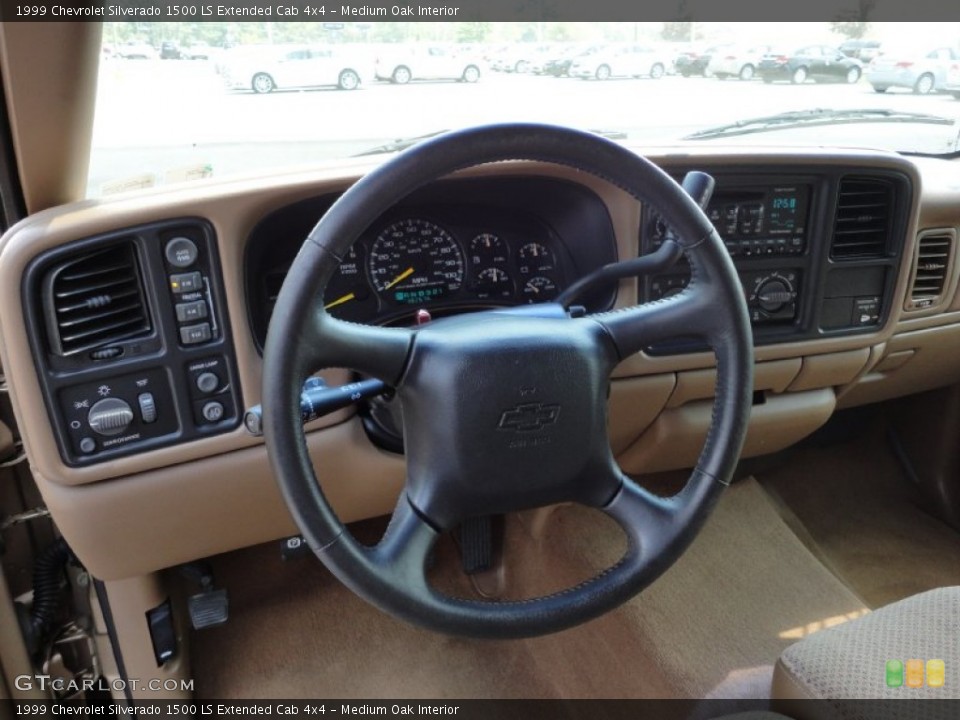 Medium Oak Interior Steering Wheel for the 1999 Chevrolet Silverado 1500 LS Extended Cab 4x4 #53159462