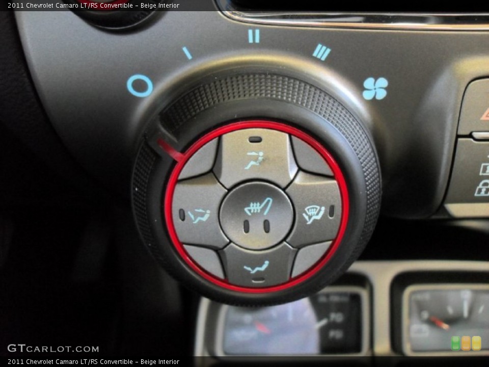 Beige Interior Controls for the 2011 Chevrolet Camaro LT/RS Convertible #53161085