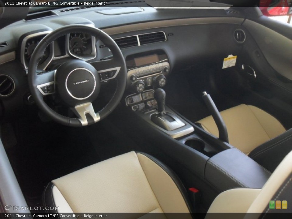 Beige Interior Prime Interior for the 2011 Chevrolet Camaro LT/RS Convertible #53161136