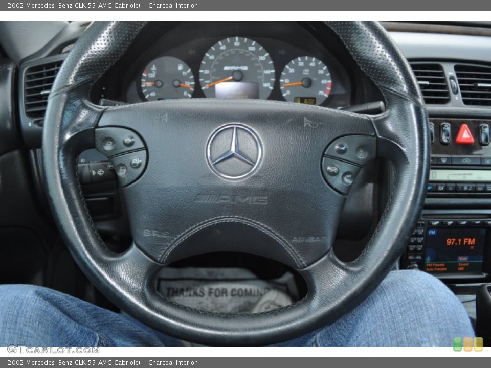 Charcoal Interior Steering Wheel for the 2002 Mercedes-Benz CLK 55 AMG Cabriolet #53163269