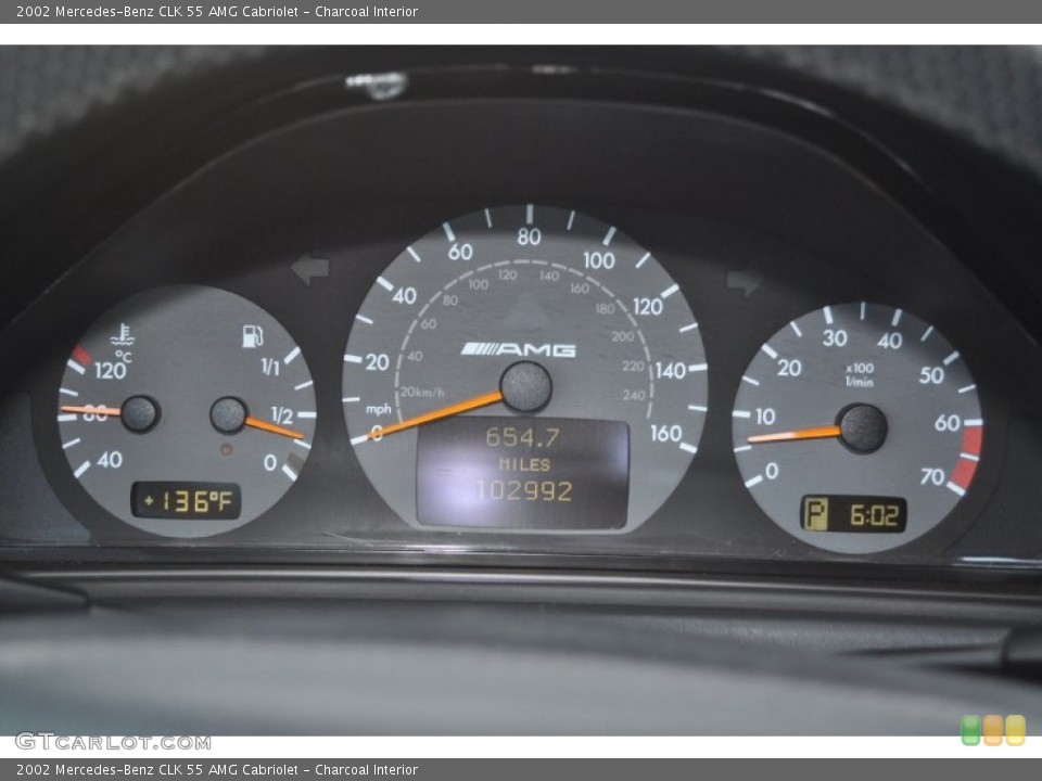 Charcoal Interior Gauges for the 2002 Mercedes-Benz CLK 55 AMG Cabriolet #53163287