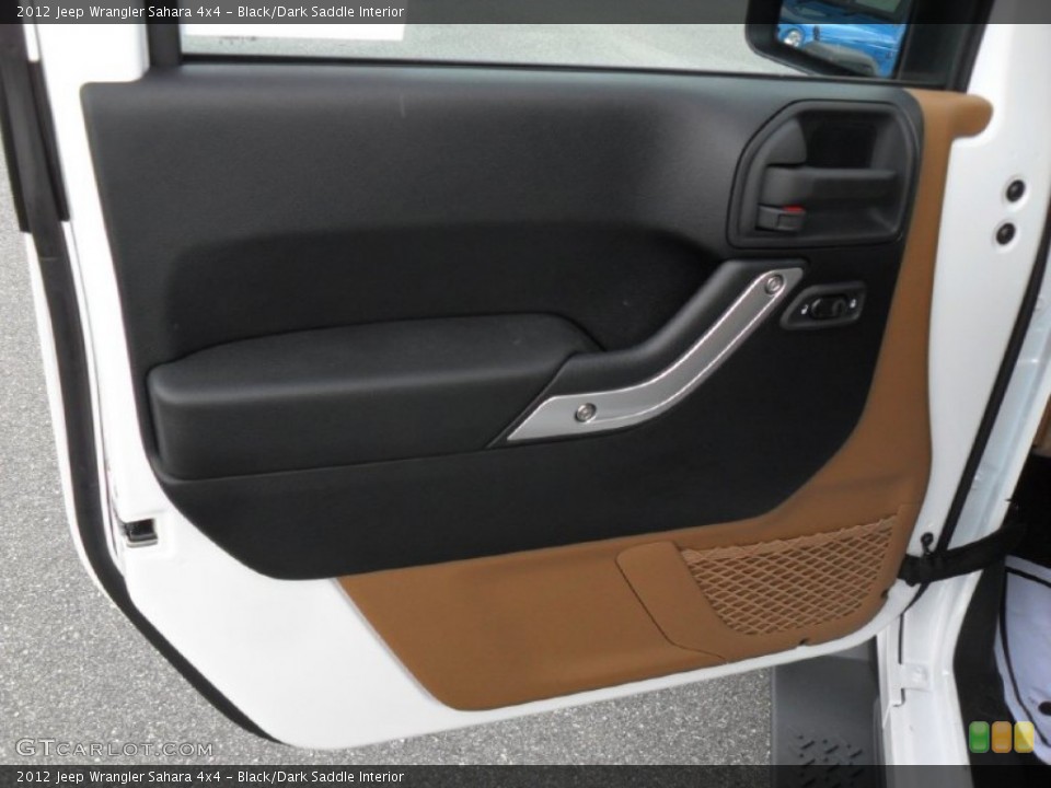 Black/Dark Saddle Interior Door Panel for the 2012 Jeep Wrangler Sahara 4x4 #53165399