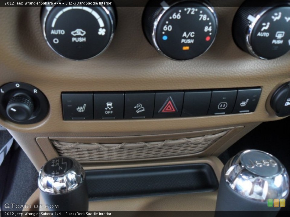 Black/Dark Saddle Interior Controls for the 2012 Jeep Wrangler Sahara 4x4 #53165411
