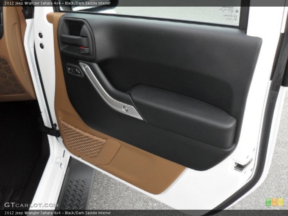 Black/Dark Saddle Interior Door Panel for the 2012 Jeep Wrangler Sahara 4x4 #53165438