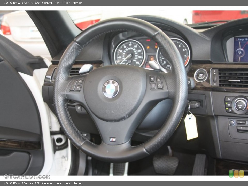 Black Interior Steering Wheel for the 2010 BMW 3 Series 328i Convertible #53168181