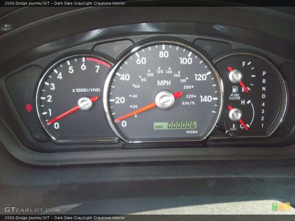 Dark Slate Gray/Light Graystone Interior Gauges for the 2009 Dodge Journey SXT #53170863