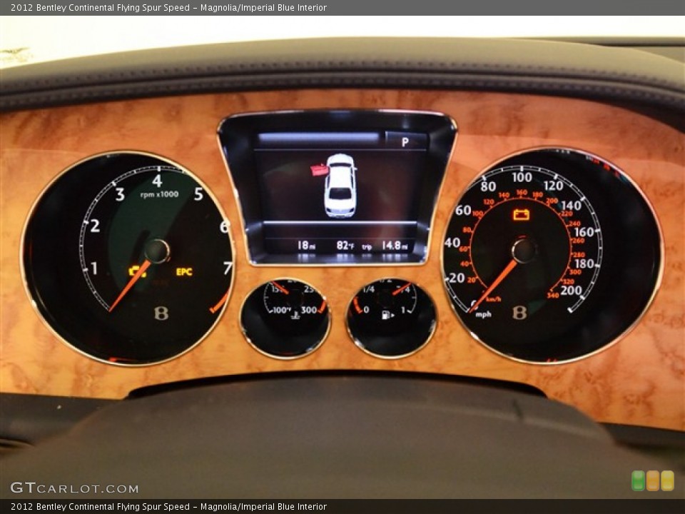 Magnolia/Imperial Blue Interior Gauges for the 2012 Bentley Continental Flying Spur Speed #53173153