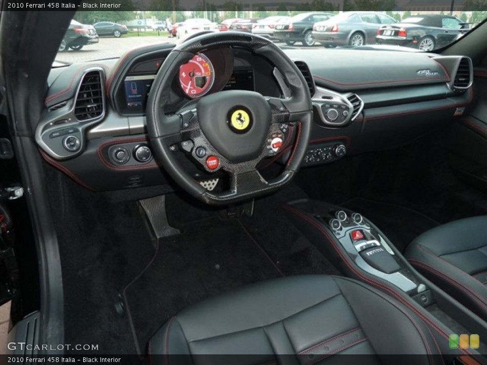 Black 2010 Ferrari 458 Interiors