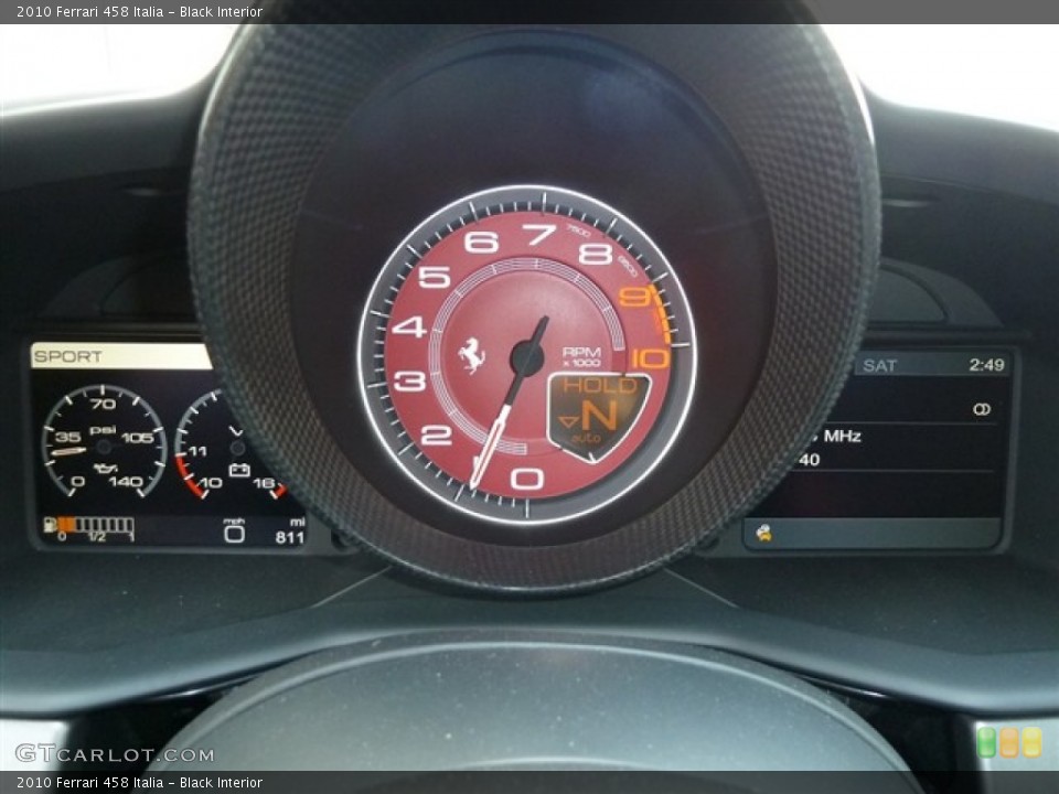 Black Interior Gauges for the 2010 Ferrari 458 Italia #53174050