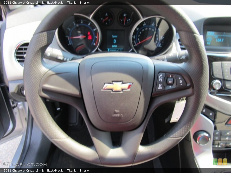 Jet Black/Medium Titanium Interior Steering Wheel for the 2012 Chevrolet Cruze LS #53177105