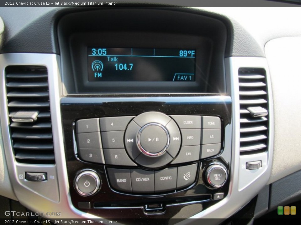 Jet Black/Medium Titanium Interior Controls for the 2012 Chevrolet Cruze LS #53177122