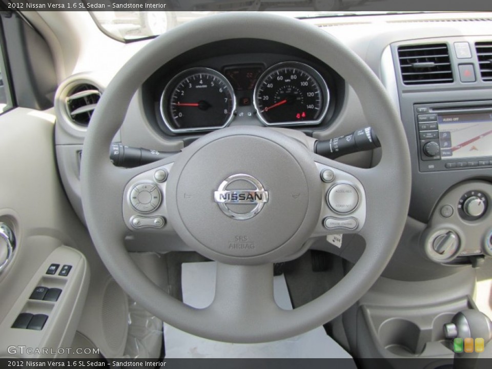 Sandstone Interior Steering Wheel for the 2012 Nissan Versa 1.6 SL Sedan #53179292