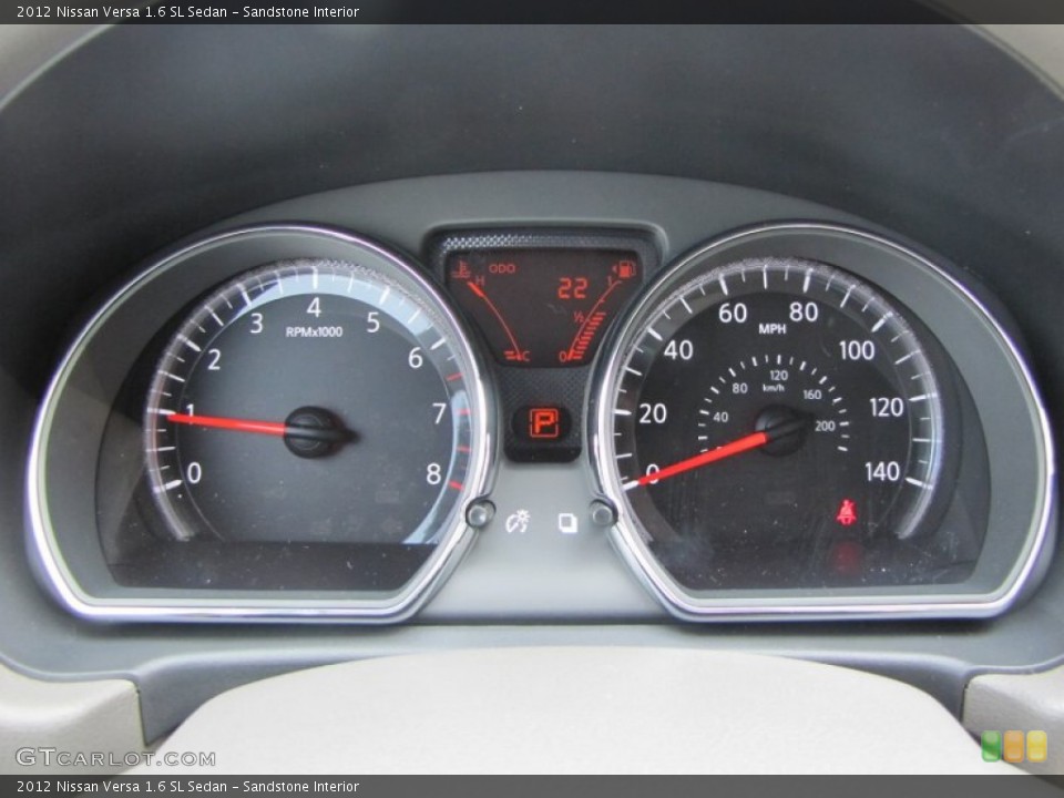 Sandstone Interior Gauges for the 2012 Nissan Versa 1.6 SL Sedan #53179307