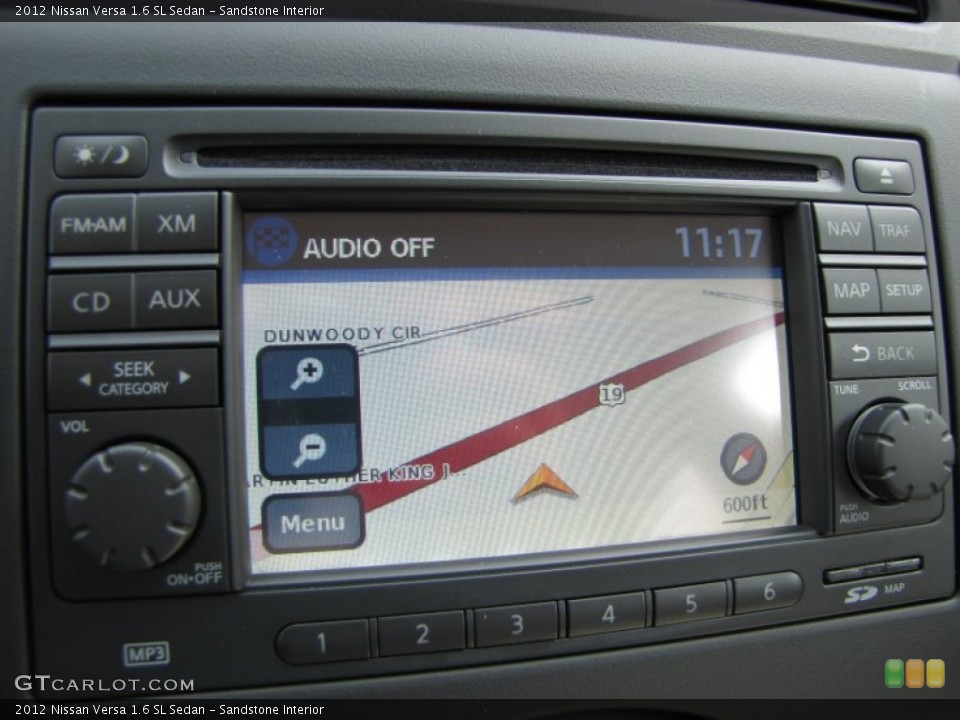 Sandstone Interior Navigation for the 2012 Nissan Versa 1.6 SL Sedan #53179322