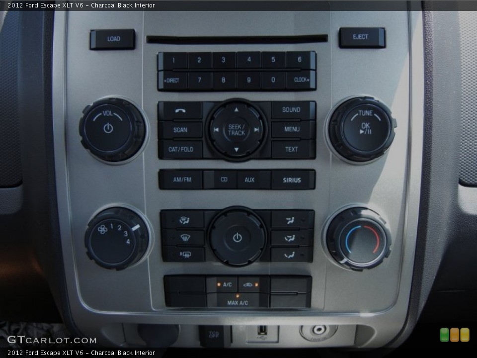 Charcoal Black Interior Controls for the 2012 Ford Escape XLT V6 #53179499