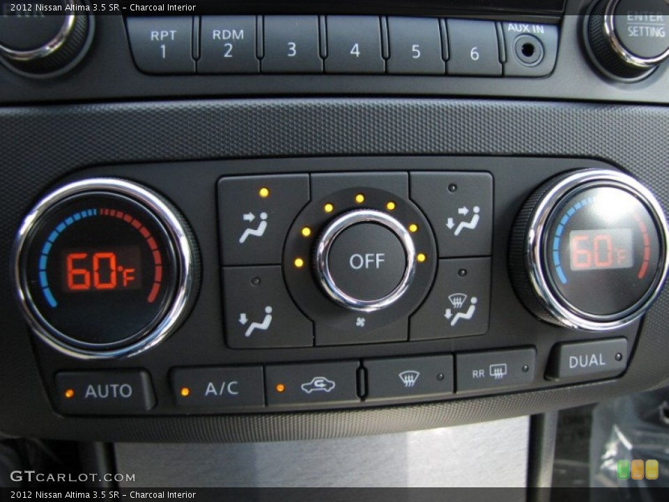 Charcoal Interior Controls for the 2012 Nissan Altima 3.5 SR #53179826