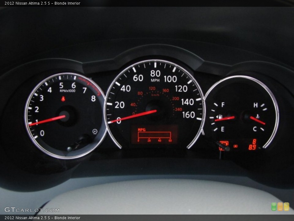 Blonde Interior Gauges for the 2012 Nissan Altima 2.5 S #53180081