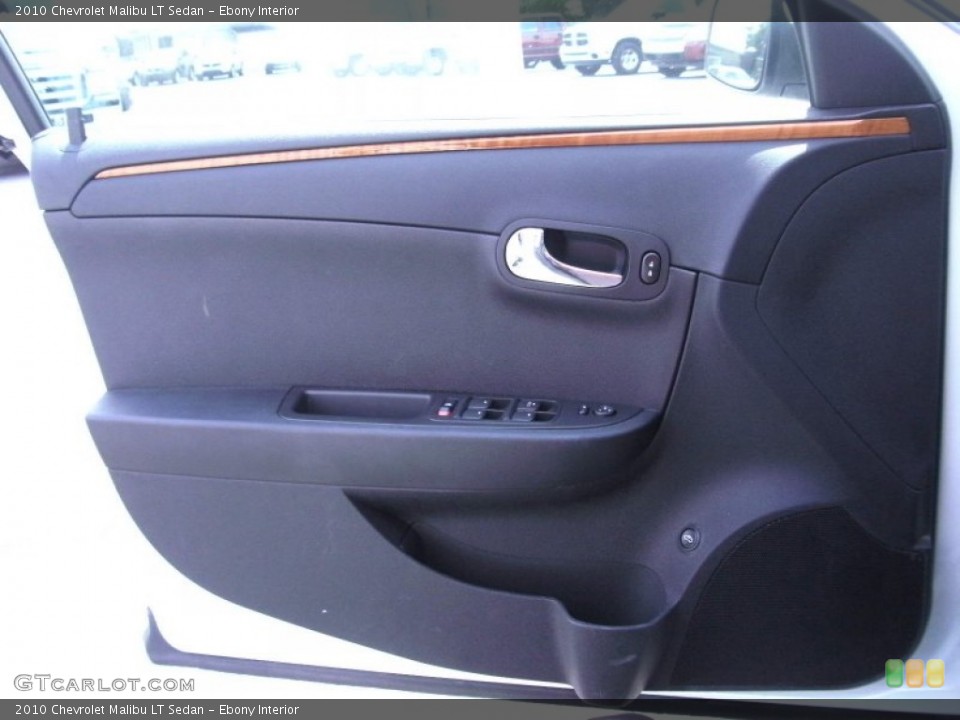 Ebony Interior Door Panel for the 2010 Chevrolet Malibu LT Sedan #53182016