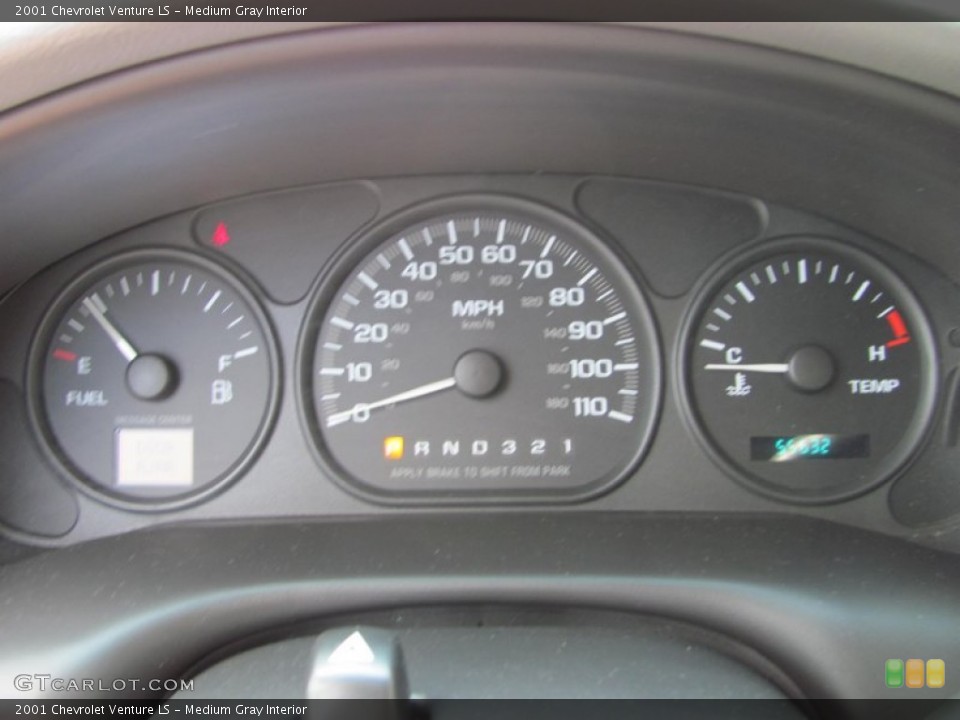 Medium Gray Interior Gauges for the 2001 Chevrolet Venture LS #53183756